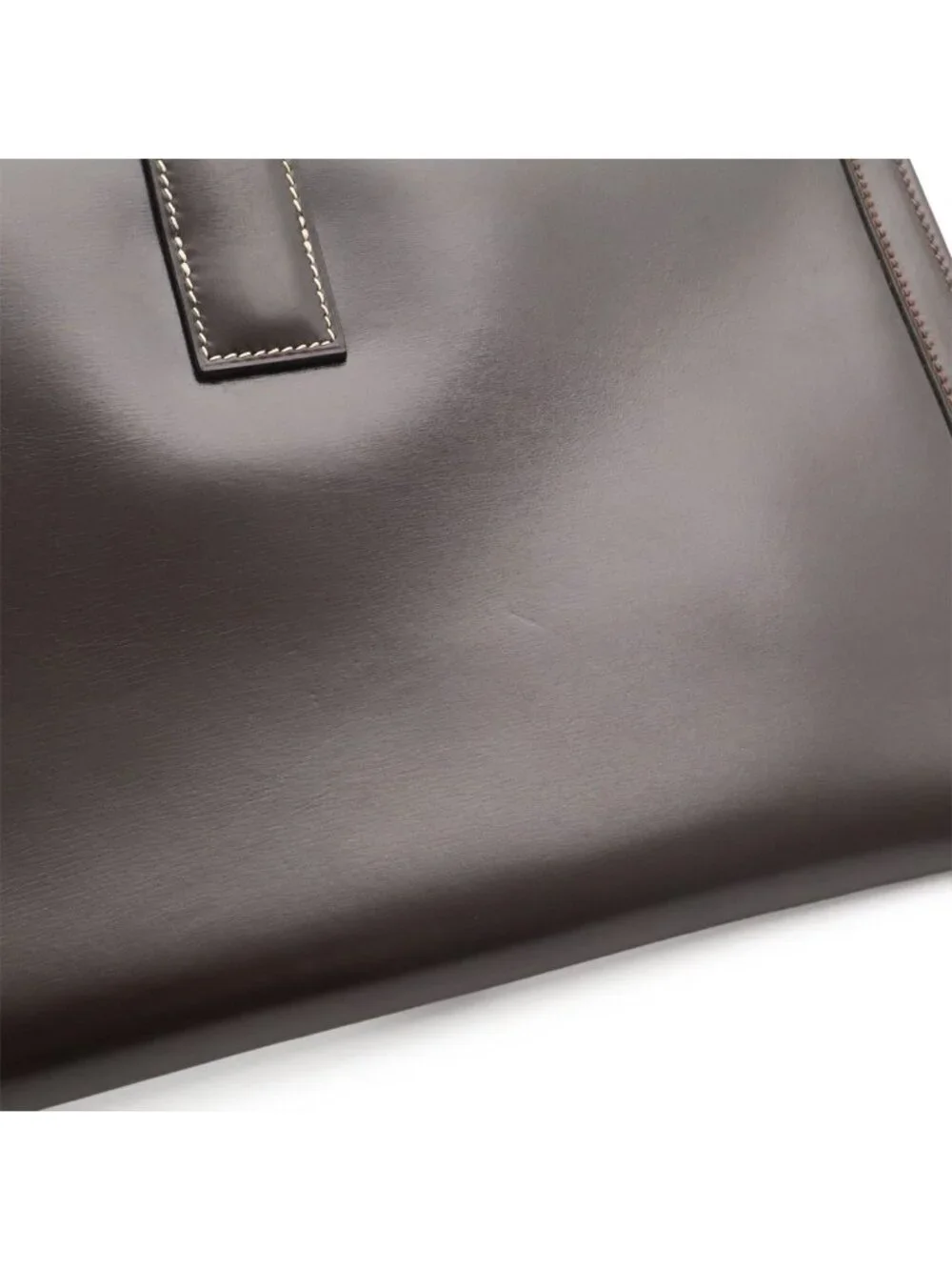 Hermes Jije PM Clutch Business Leather Dark Brown